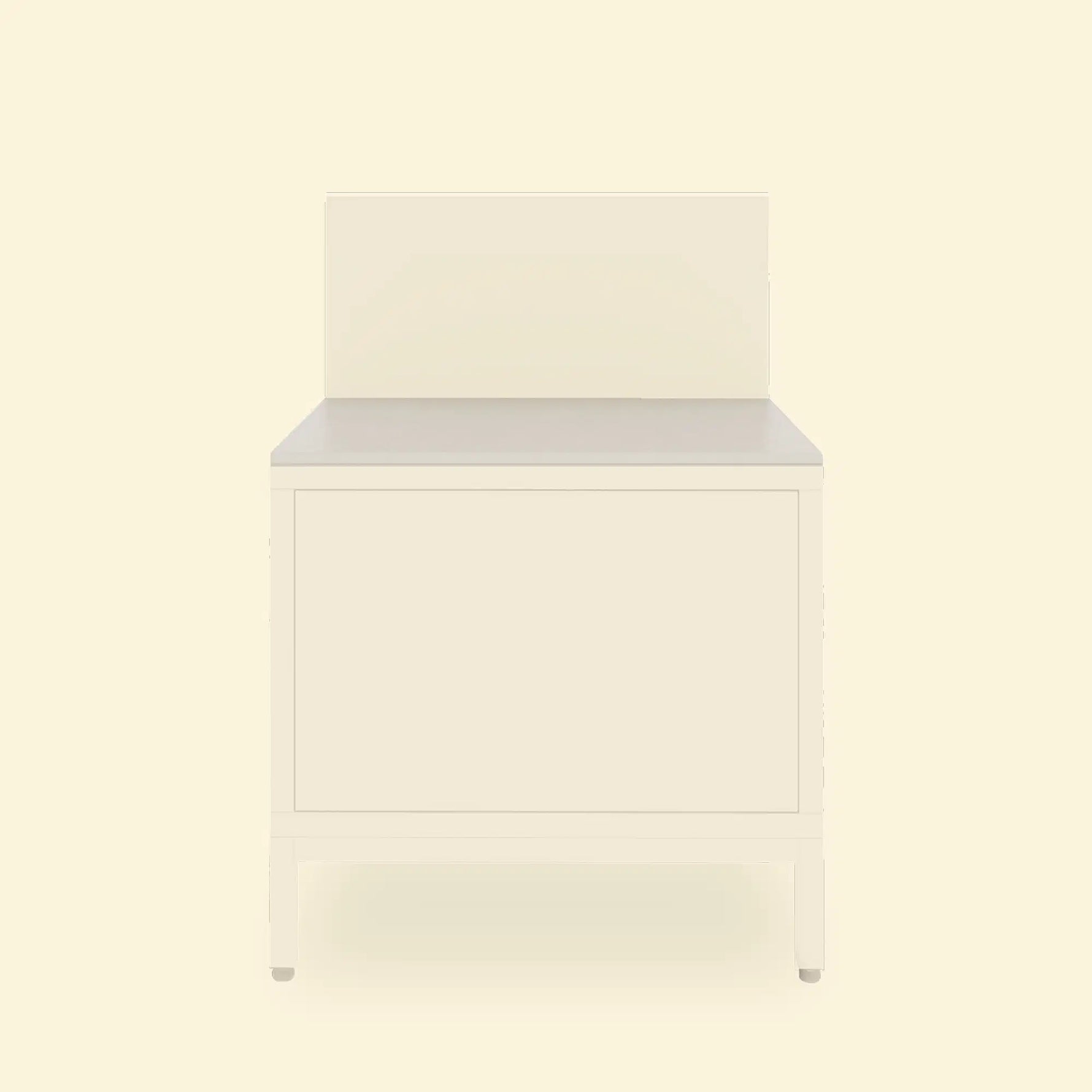 Module plancha Pilotis avec plan de travail en céramique blanc.
::visuel:creme