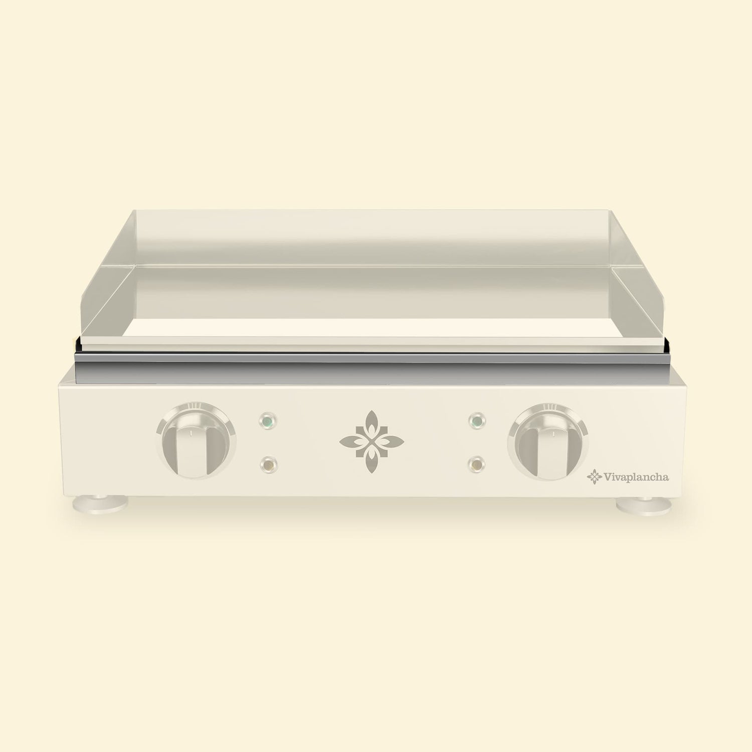 Mise en avant du bac récupérateur de graisse de la plancha vivaplancha, le reste de l’appareil étant volontairement estompé.