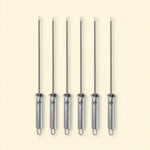 Set de 6 brochettes en inox Vivaplancha avec manches ergonomiques